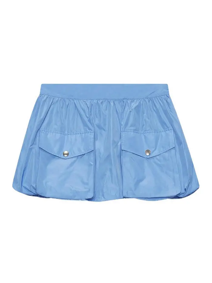 M S G M Minigonna Di Colore Azzurro Con Tasche