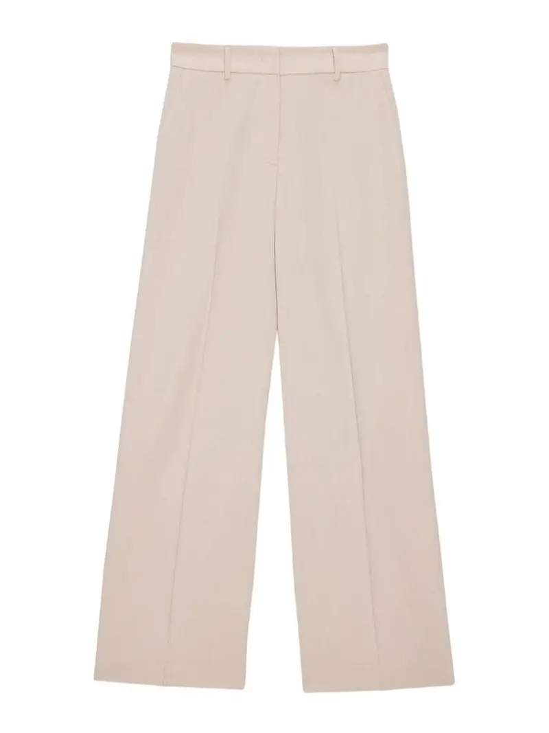 M S G M Pantaloni a gamba larga in cotone beige