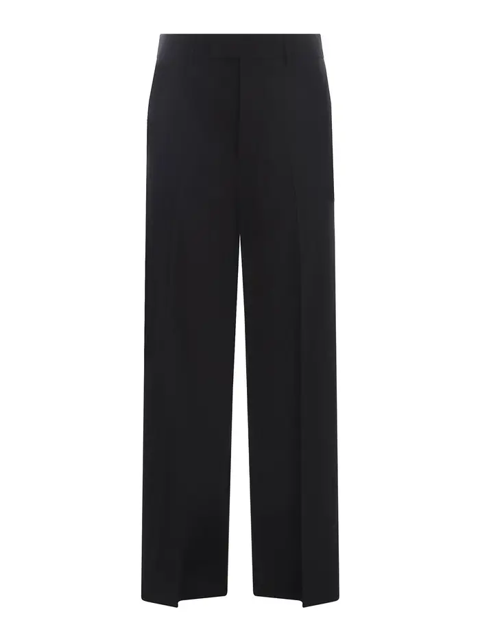 M S G M Pantaloni In Lana Stretch Nero