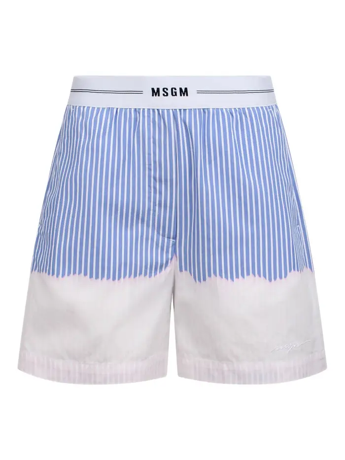M S G M Shorts in popeline Blu