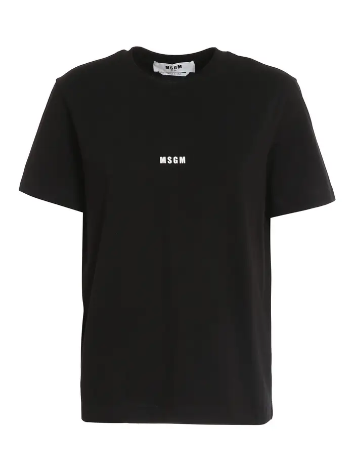 M S G M T-shirt con logo piccolo Nero