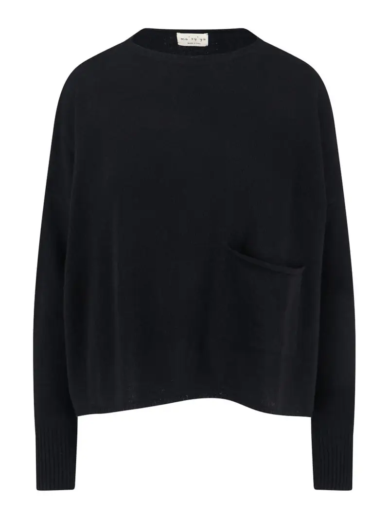 Ma'ry'ya Maglia In Lana Vergine E Cashmere Nero