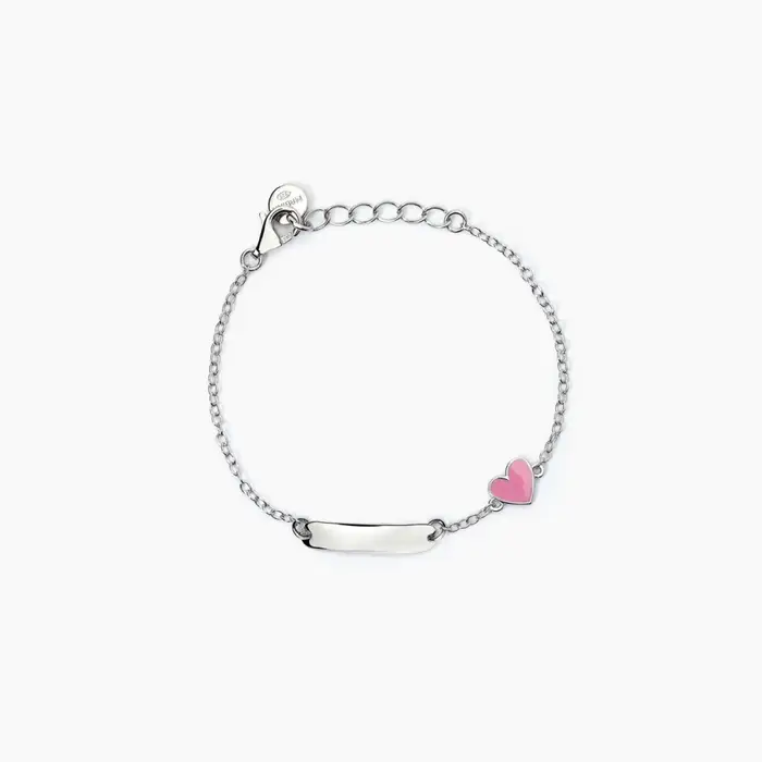 MABINA Bracciale In Argento 925 - Cuoricino Smaltato