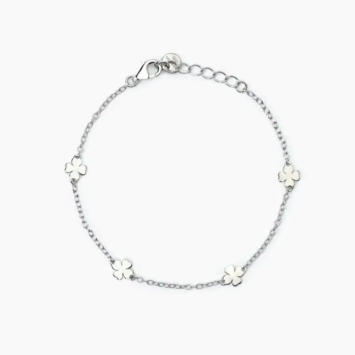MABINA Bracciale In Argento Con Quadrifogli Cercami