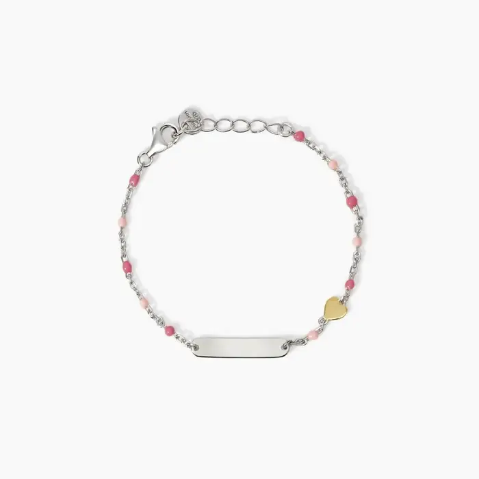Bracciale Incidibile Con Cuore In Oro 9K Heart-Tag - Mabina
