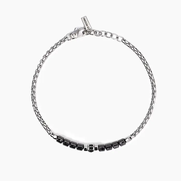 MABINA Bracciale Uomo Con Ematite Grigia Ready