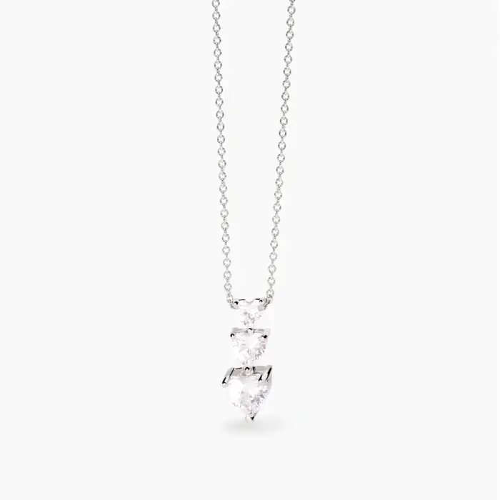 MABINA Collana girocollo in argento 925 con zirconi