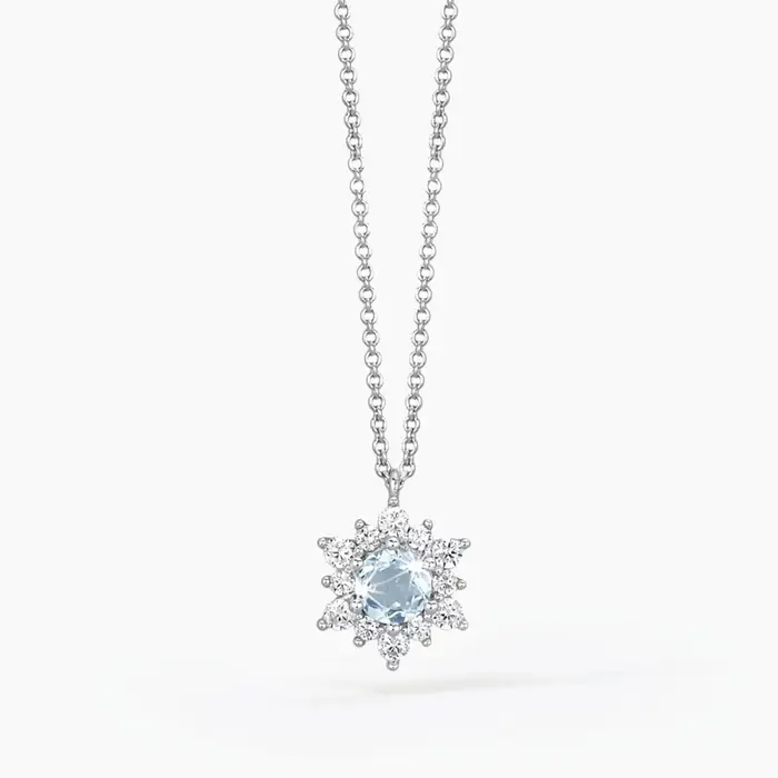 MABINA Collana In Argento 925 Con Zirconi E Cristalli