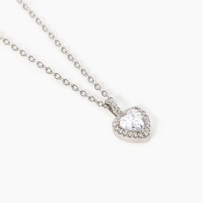 MABINA Collana In Argento 925 Con Zirconi