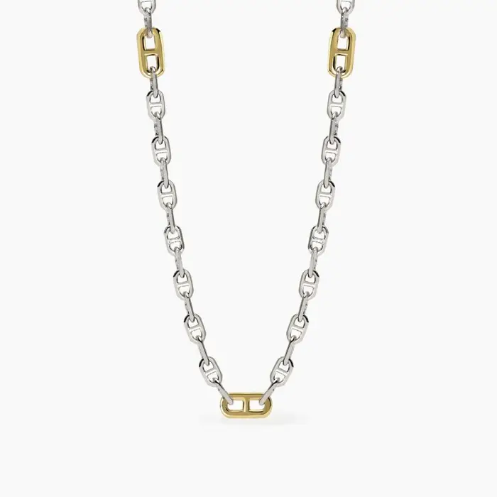 MABINA Collana Uomo Con Elementi Placcati Oro Skipper