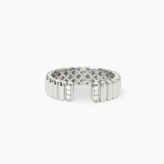 Mabina Gioielli Anello Aperto In Argento Placcato Oro Regolabile Jane