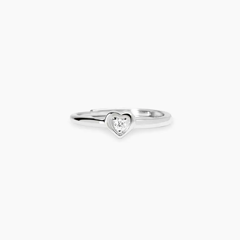 Mabina Gioielli Anello Con Cuore In Diamante Lab-grown 0,05 Carati