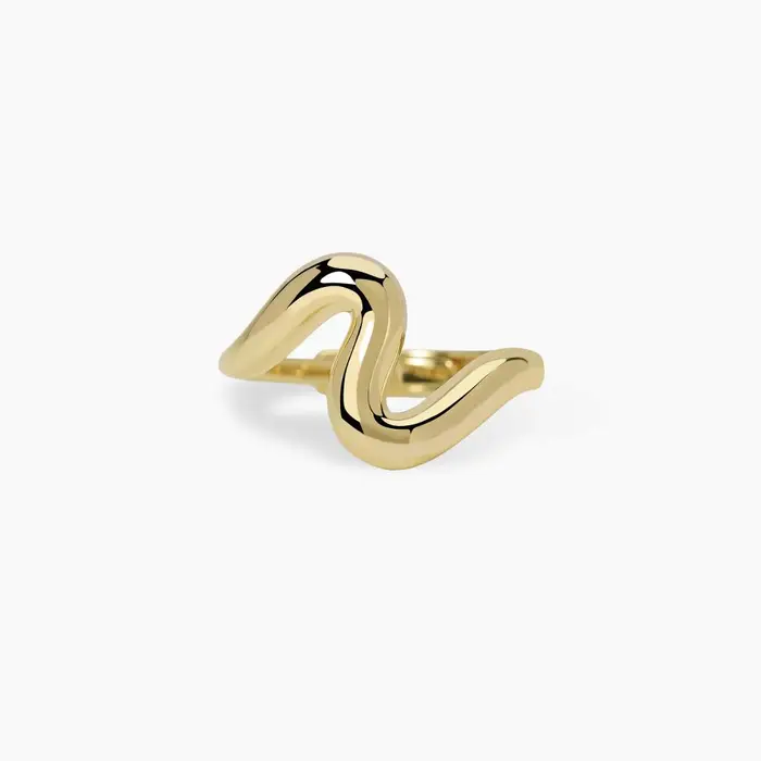 Mabina Gioielli Anello Wavy In Argento Con Zircone Regolabile Ballando