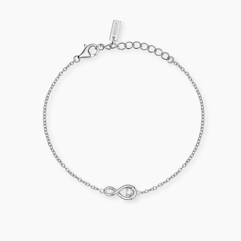 Mabina Gioielli Bracciale Con Infinito E Diamante Lab-grown 0,06 Carati