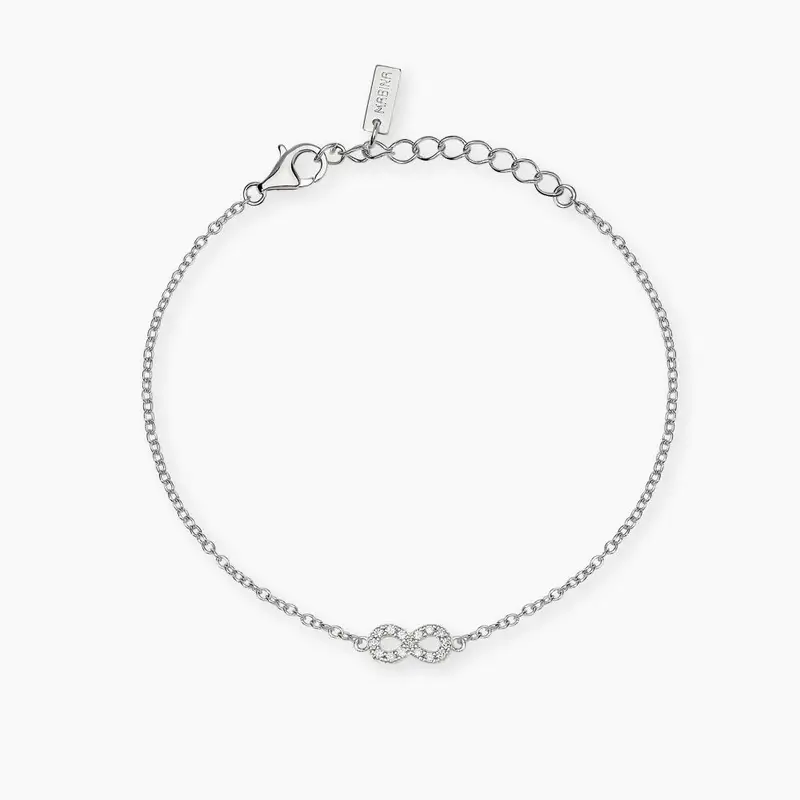 Mabina Gioielli Bracciale Con Infinito E Diamanti Lab-grown 0,009 Carati