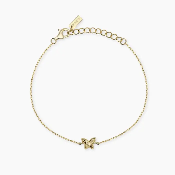 Mabina Gioielli Bracciale In Argento Con Catena Forzatina E Farfalla Voilà