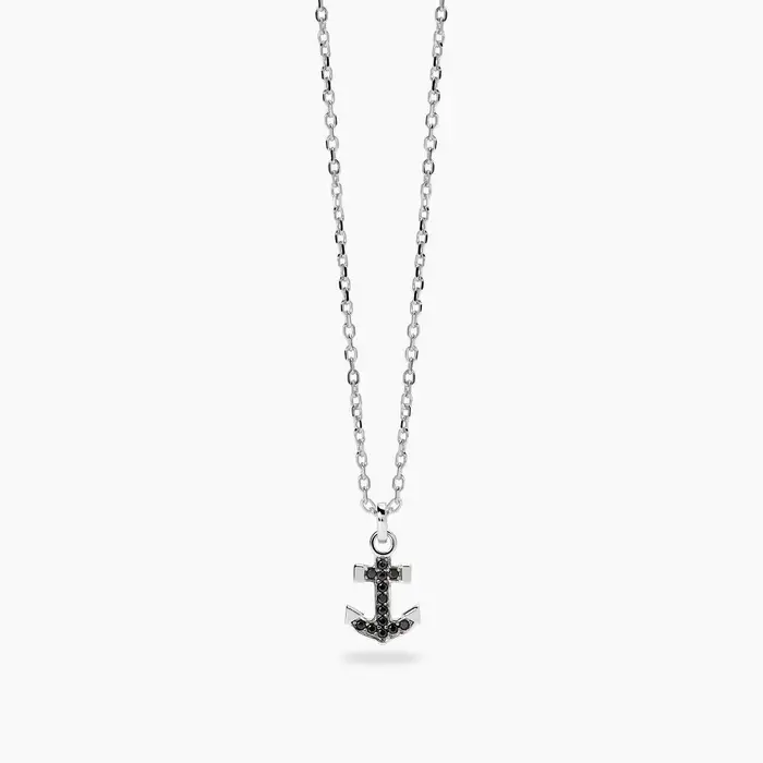 Mabina Gioielli Collana In Argento Dorato Con Ancora Da Uomo Navy Rule