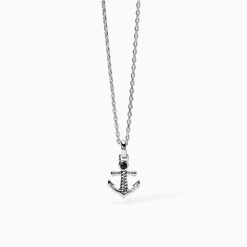 Mabina Gioielli Collana In Argento Con Ancora Navy Rule