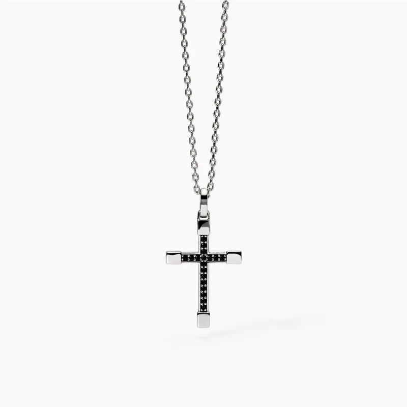 Mabina Gioielli Collana In Argento Con Croce Zirconi Mystical