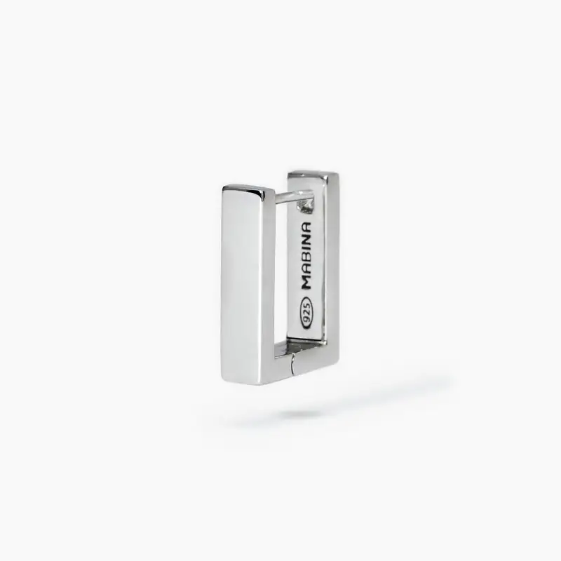 Mabina Gioielli Orecchino Rettangolare In Argento Monomania