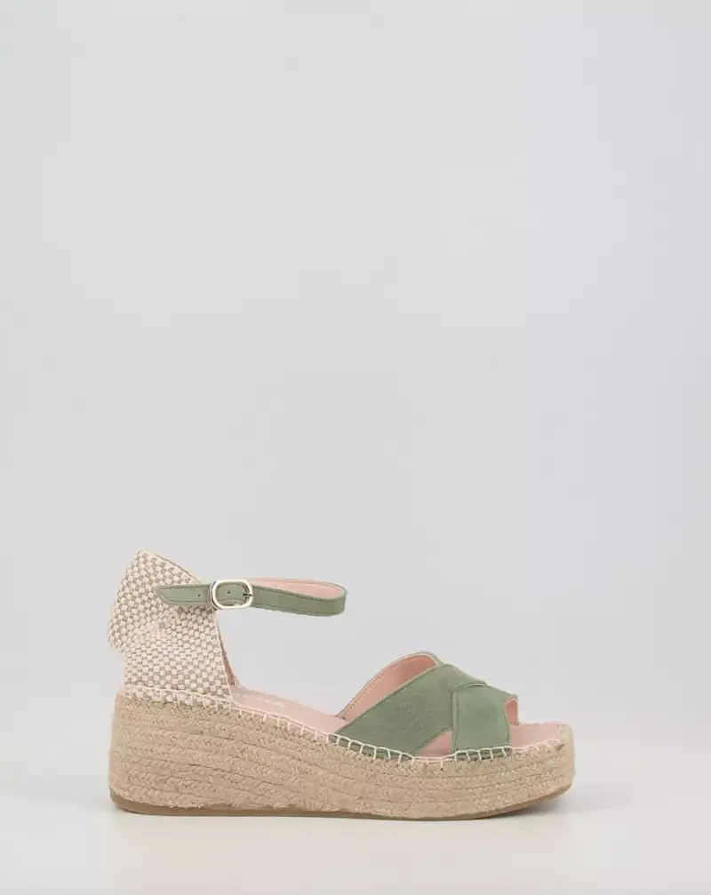 Macarena Espadrillas ANISA18 Verde Misurare - 38, Colore - Verde