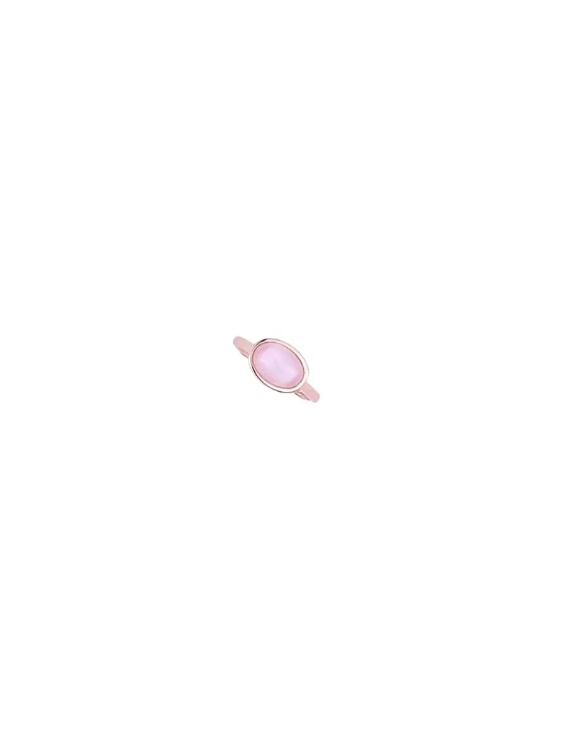 Madì Anello regolabile Lucciole in argento 925 placcato oro rosa con pietra rosa F_3922715