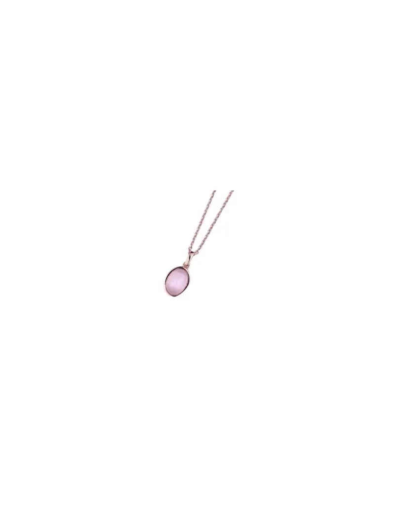 Madì Collana pendente Lucciole in argento 925 placcato oro rosa con pietra rosa F_3922300