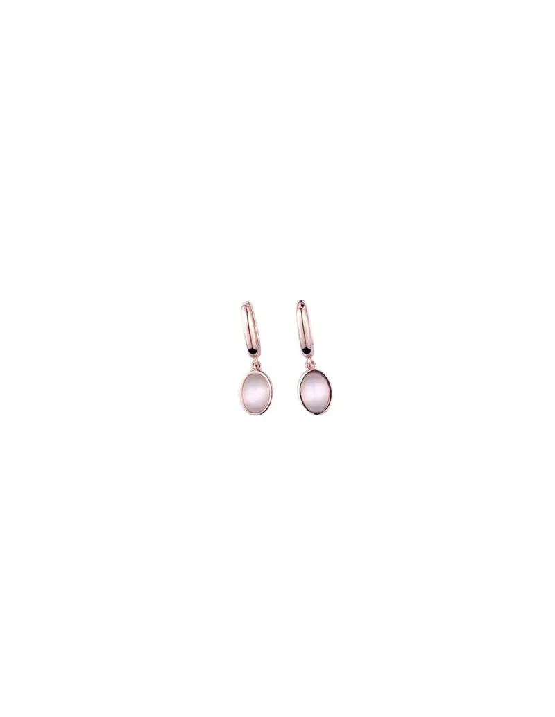 Madì Orecchini pendenti Lucciole in argento 925 placcato oro rosa con pietre rosa F_3921900