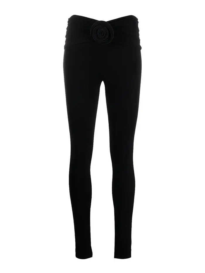 Magda Butrym Leggings floreali Nero