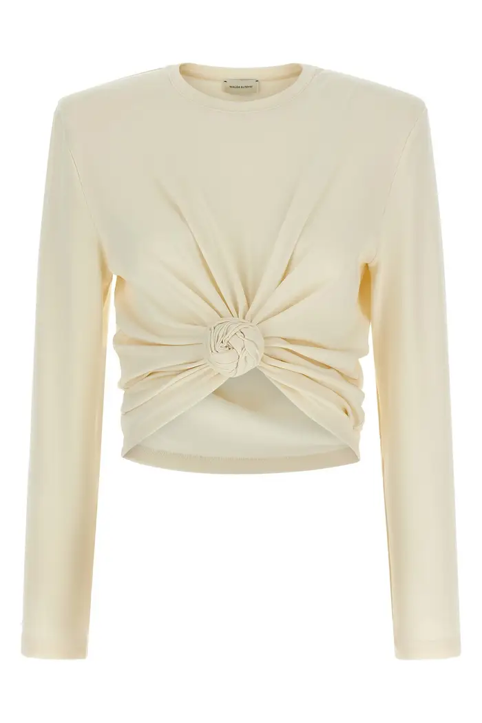 MAGDA BUTRYM Maglia Blouse 14 Cream Bianco