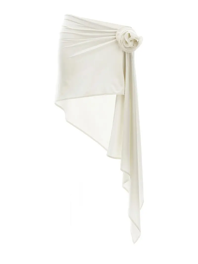 Magda Butrym Minigonna asimmetrica Bianco