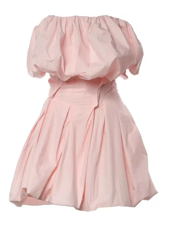 Magda Butrym Vestito corto in cotone Color Carne E Neutri