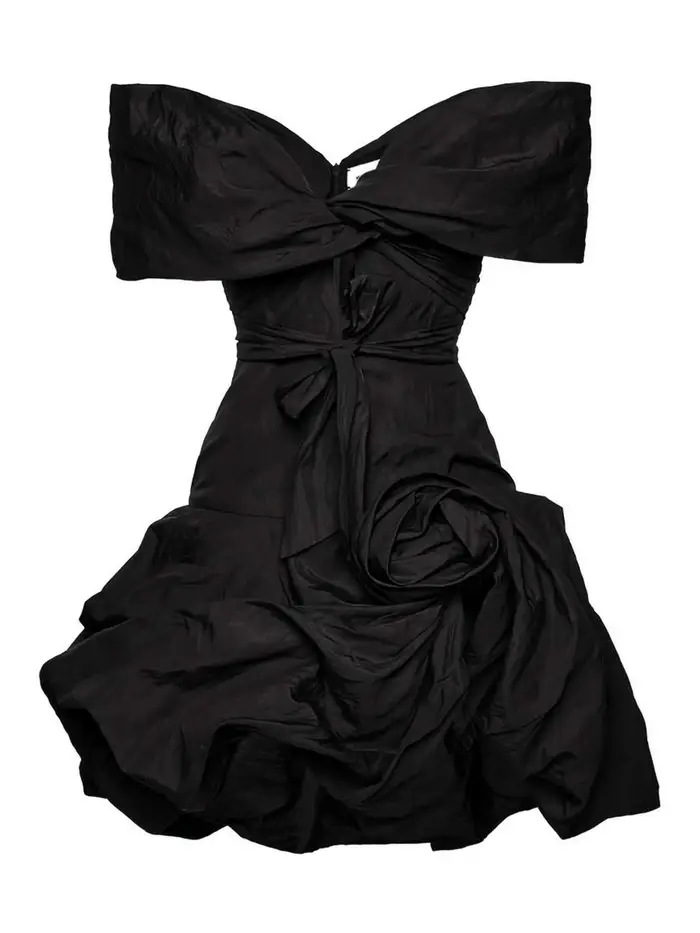 Magda Butrym Vestito midi drappeggiato Nero