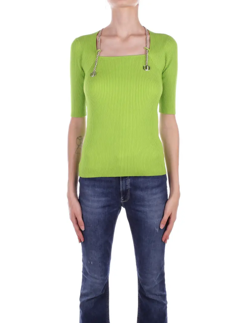 LIU JO Maglia Donna Verde Maglia chiusa man. gomito