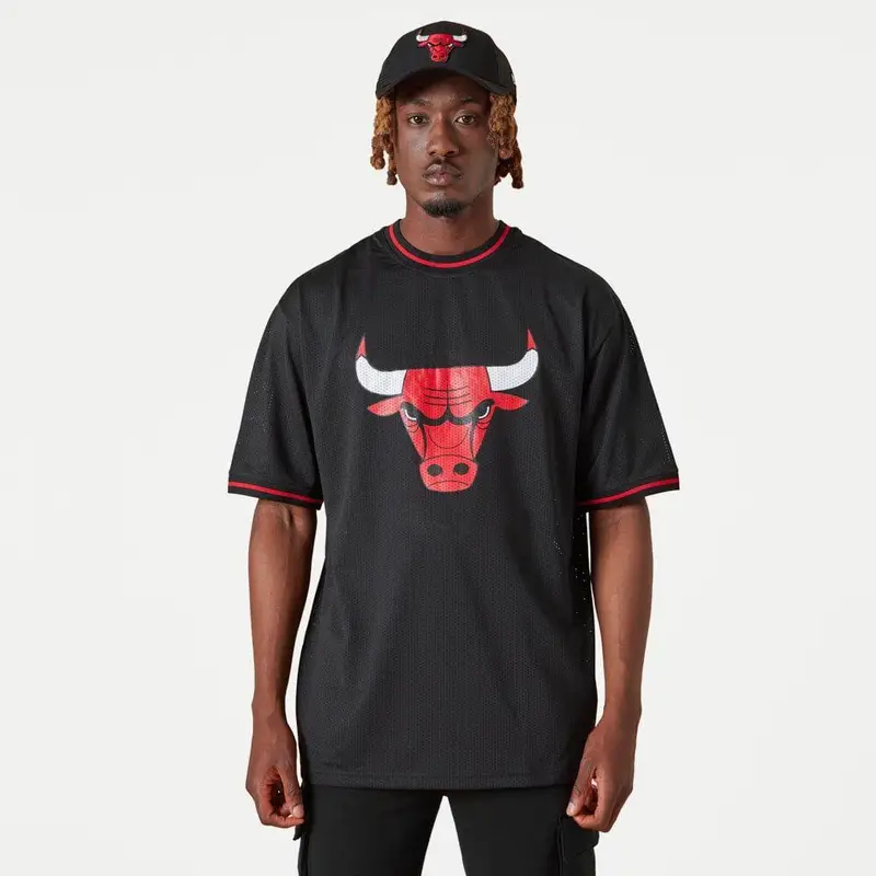 Maglietta NBA Chicago Bulls Uomo con logo della squadra in rete NEW ERA | New Era
