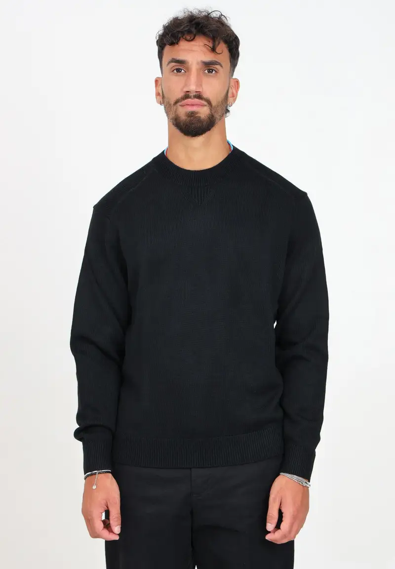 Armani Exchange Maglioncino girocollo nero da uomo