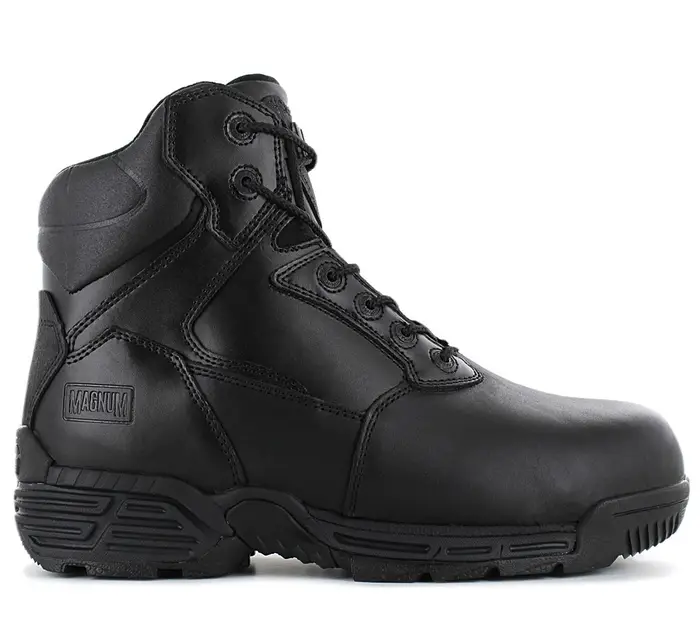 magnum Stealth Force 6 0 Leather S3 Boots - Stivali antinfortunistici da uomo Stivali da lavoro Stivali tattici Pelle Nero M801429-021