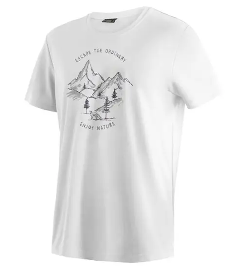 Maier Sports Dieter Print - T-shirt - uomo White