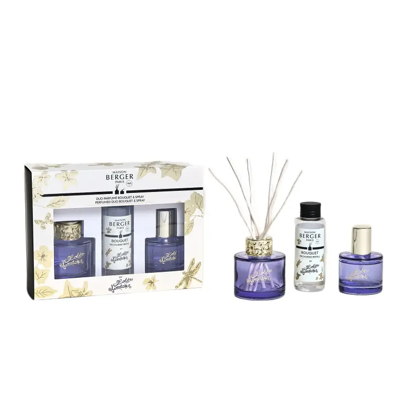 Maison Berger Paris Bouquet Parfumé LOLITA LEMPICKA - Duo Mini Bouquet e Spray Parme - Diffusore di Profumo