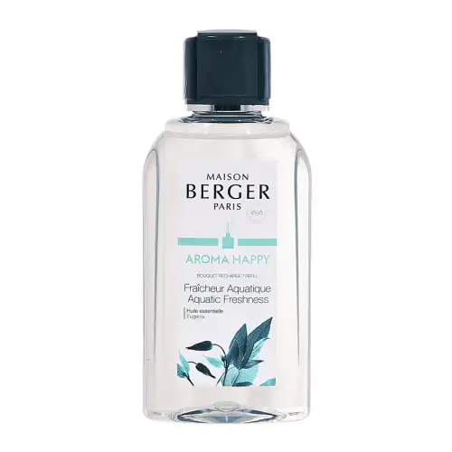 Maison Berger Paris Bouquet Parfumé Ricarica per Diffusore Aroma Happy Fraîcheur Aquatique 200ml - Profumo per Diffusore
