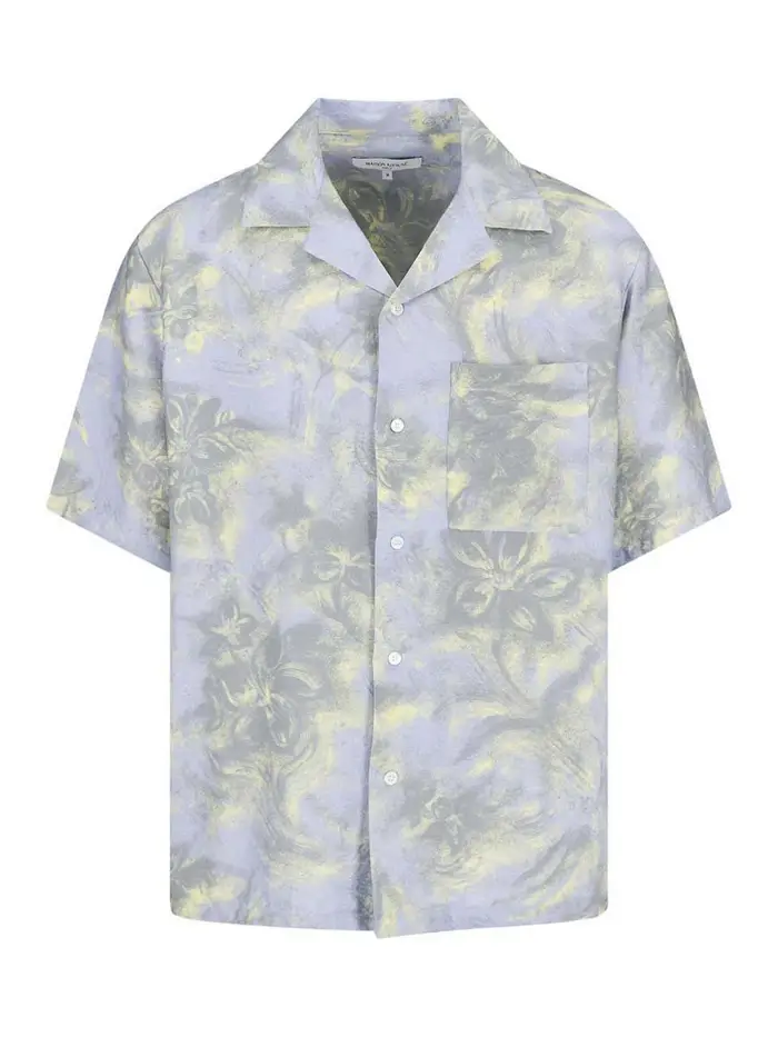 Maison Kitsuné Camicia maniche corte Azzurro