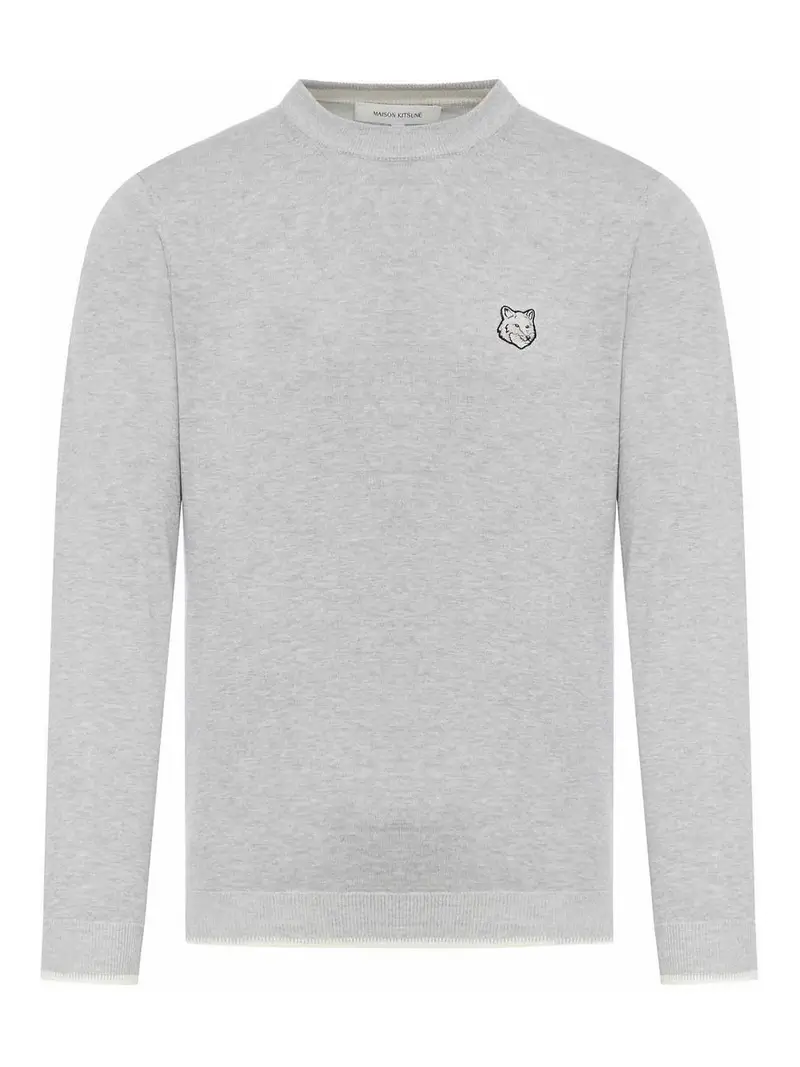 Maison Kitsuné Girocollo Grigio Chiaro