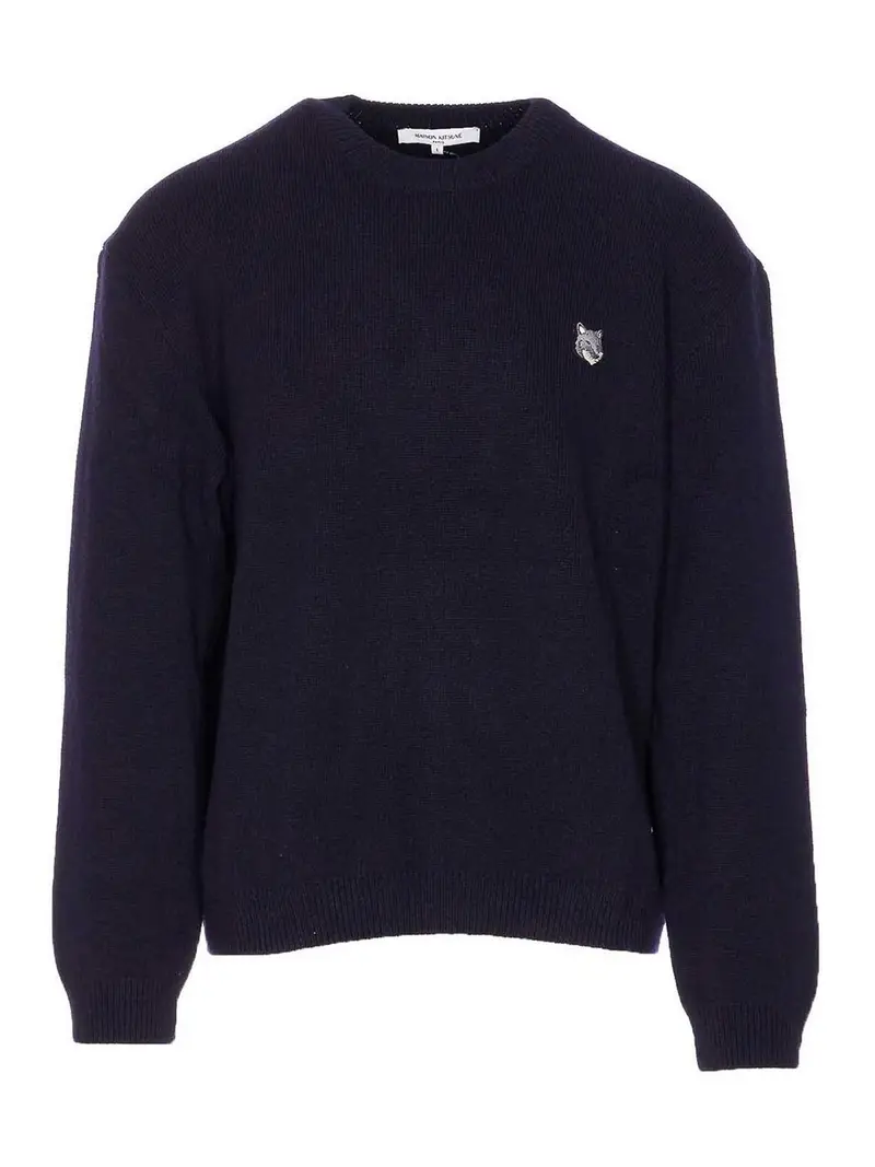 Maison Kitsuné Maglione Milano Testa di Volpe Blu