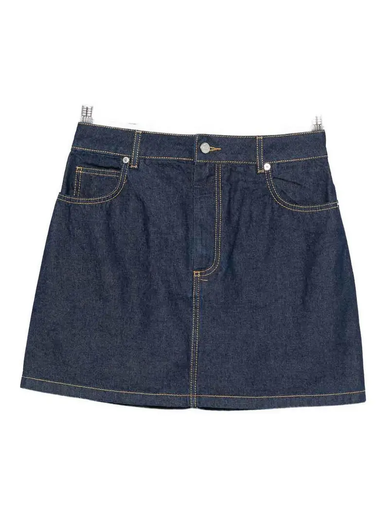 Maison Kitsuné Minigonna in denim Blu