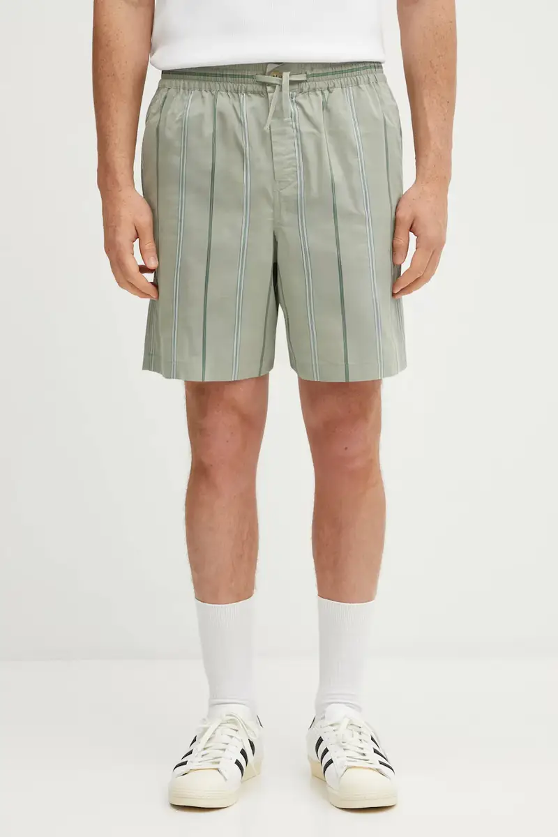 Maison Kitsuné pantaloncini Elasticated uomo colore verde OM01407WC5029