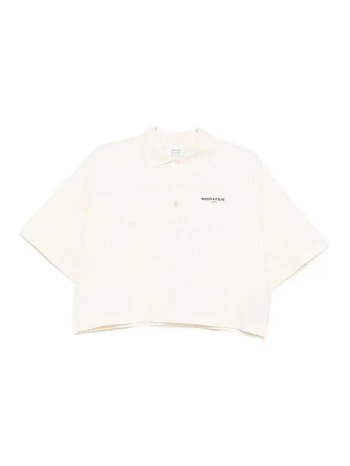 Maison Kitsuné Polo oversize in cotone Beige
