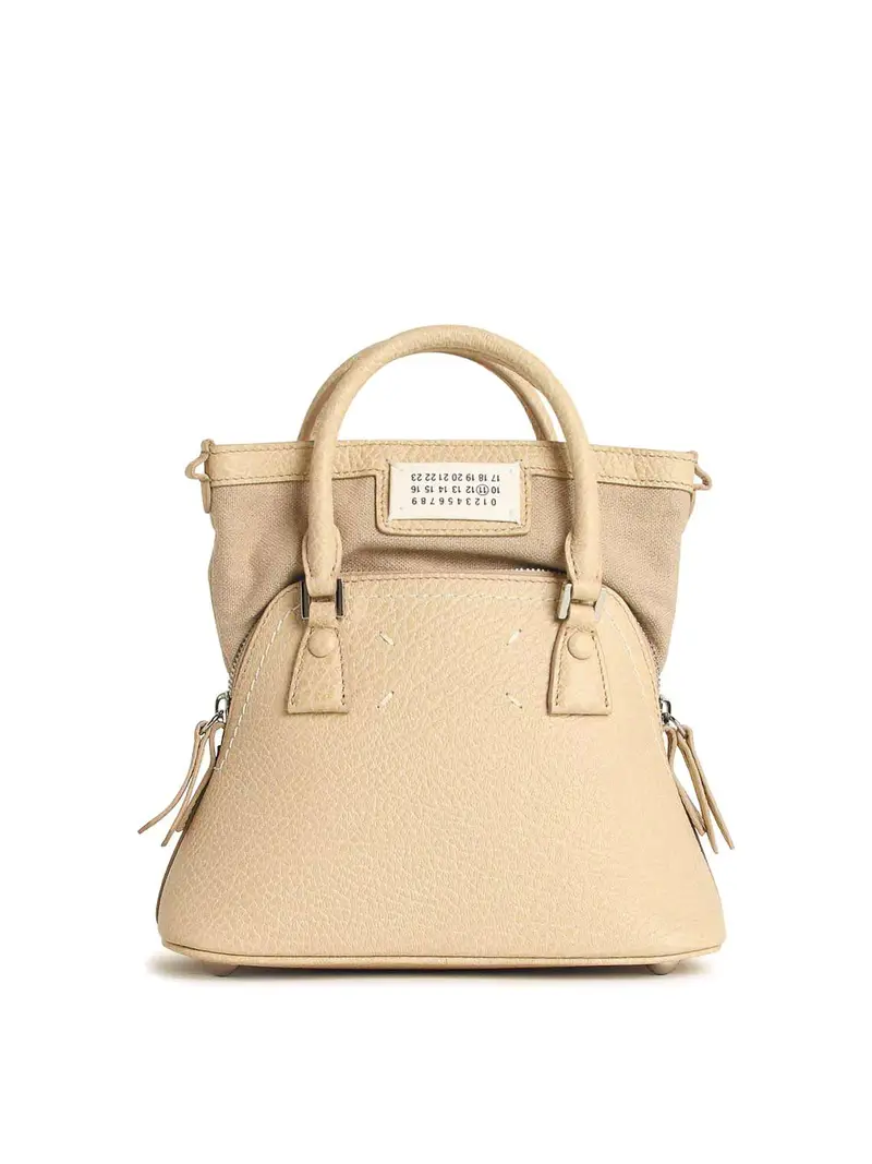 Maison Margiela Borsa Micro 5Ac In Pelle Beige
