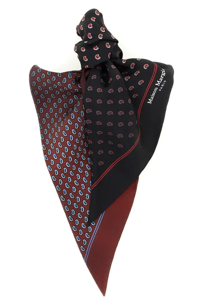 MAISON MARGIELA Foulard Double-Face Stampa Paisley Multi