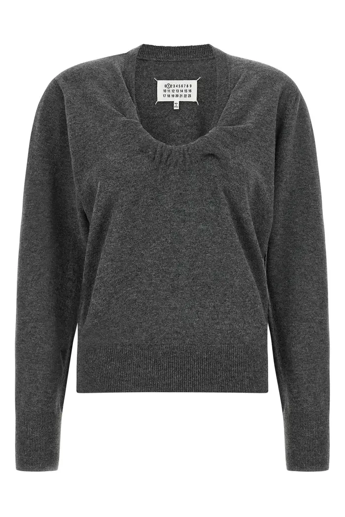 MAISON MARGIELA Maglia In Lana Twist Grigio
