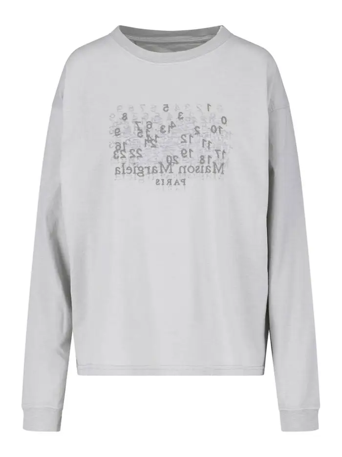 Maison Margiela Maglietta logo Grigio